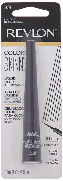Revlon Skinny Liquid Eyeliner Colorstay Eye Makeup Waterproof SmudgeProof Longwearing With UltraFine Stay Eye Makeup Waterproof 0.08 Oz