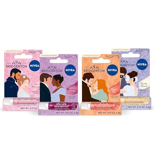 Nivea Lip Care Bridgerton Limited Edition Moisturizing Lip Balms With Shea Butter 0.17 Oz