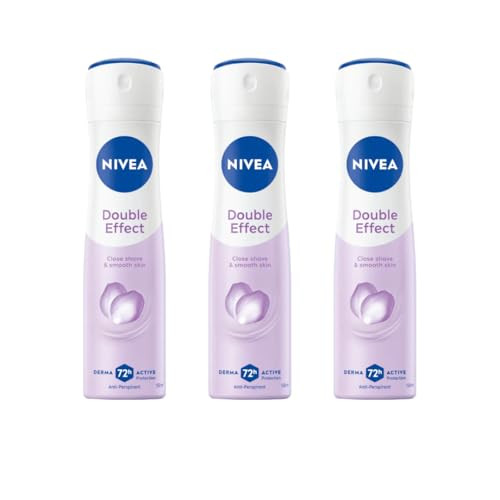Nivea Double Effect AntiPerspirant Spray For Women 72H Sweat and Odor Protection 200Ml Pack Of 3