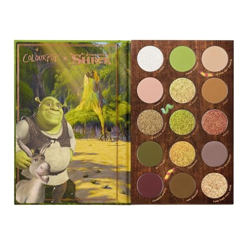 Colourpop X Shrek Eyeshadow Palette Eye Makeup Palette With Matte Metallic Super Pop X Shrek Eyeshadow Palet 0.63 Oz