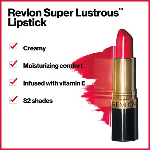 Revlon Super Lustrous Lipstick Creamy Formula For Soft FullerLooking Lips Moisturized Feel 0.15 Oz