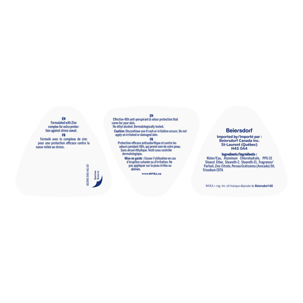 Nivea Stress Protect Zinc Complex Deodorant RollOn / 50Ml