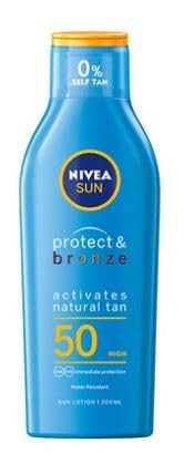 Nivea Protect and Bronze Lotion Lightweight FastAbsorbing WaterResistant Lotion For Daily Outdoor 200 Ml