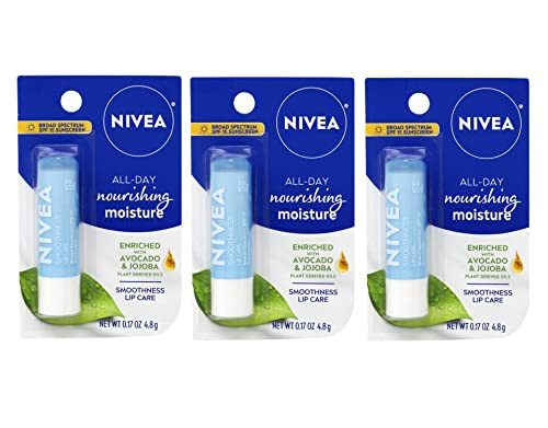 Nivea Smoothness Lip Care Spf 15 Pack Of 3 0.17 Oz Pack Of 3