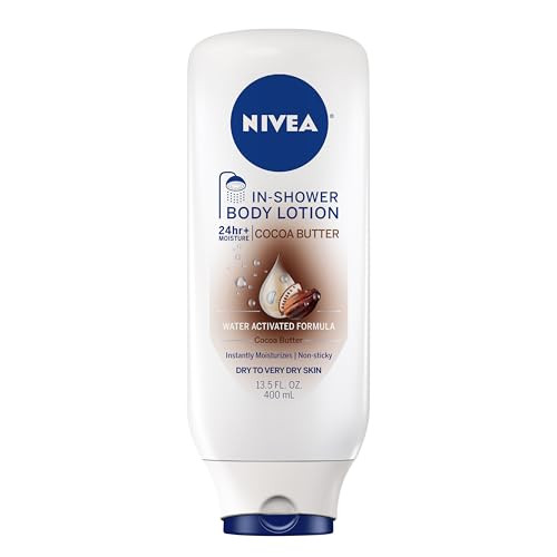 Nivea Cocoa Butter In Shower Lotion Water Activated In Shower Moisturizer For 13.5 Fl Oz