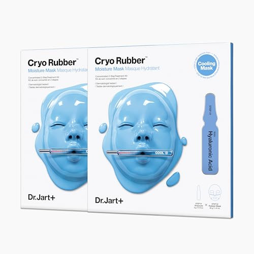 Dr.Jart+ Cryo Rubber Korean Face Mask With Moisturizing Hyaluronic Acid Korean Skin 2 Pack