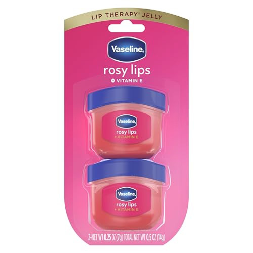 Vaseline Lip Therapy Rosy Lips Mini For Dry Chapped Lips Moisturizing Tinted 0.5 Oz 2 Ct