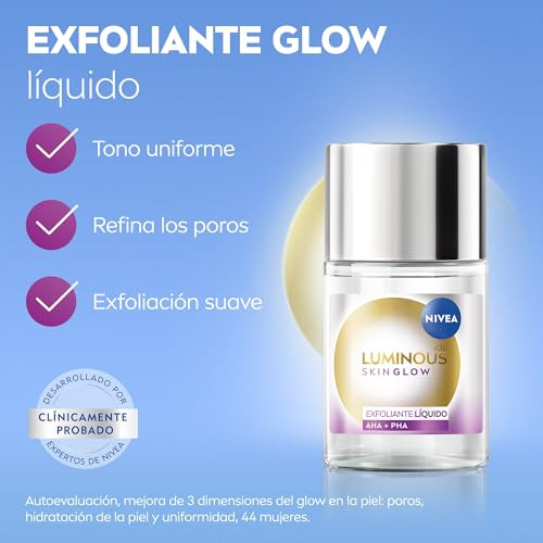 Nivea Luminous 630 Skin Glow Liquid Exfoliant UltraRefining Aha and Pha Radiance 100 Ml