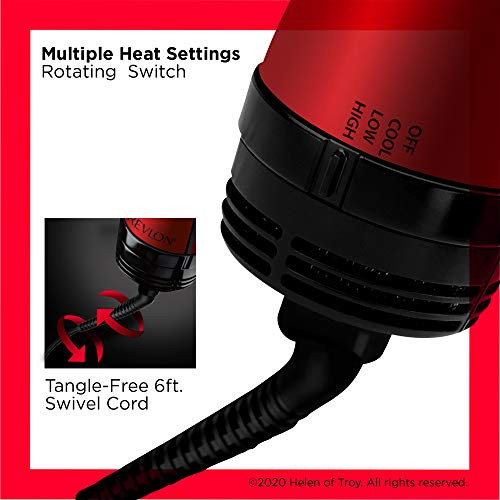 Revlon OneStep Volumizer Original 1.0 Hair Dryer And Hot Air Brush Red
