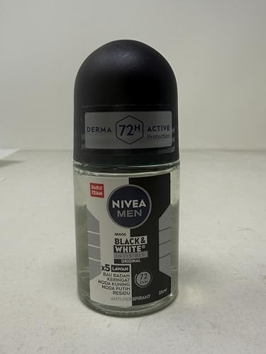 Nivea Men RollOn Deodorant Invisible Black and White Original 72H AntiPerspirant Protection 25Ml Pack Of 2