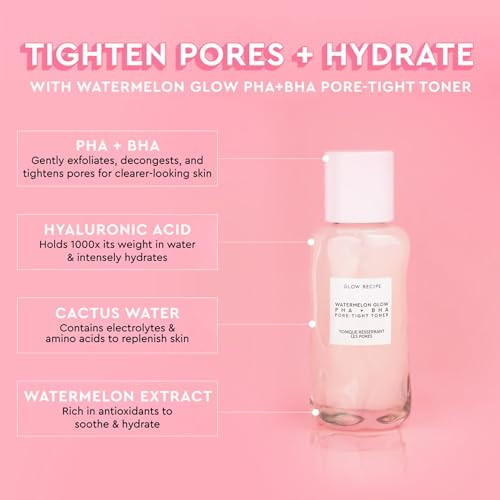 Glow Recipe Mini Watermelon Glow Pha + Bha Facial Toner and Pore Minimizer 40 Ml