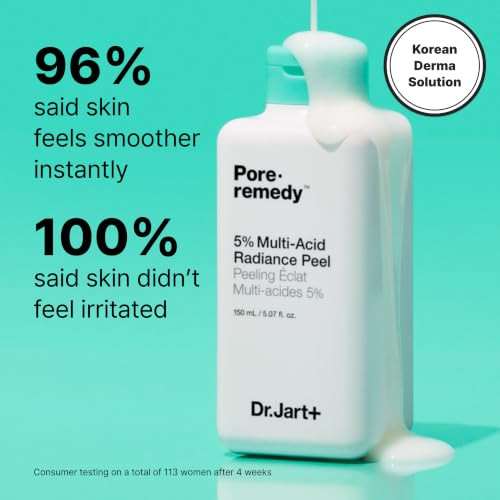 Dr.Jart+ Pore.Remedy 5% MultiAcid Radiance Peel Korean Face Exfoliator For Face Korean 5.07 Fl Oz