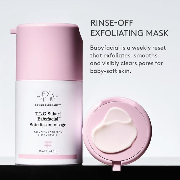 Drunk Elephant T.L.C. Sukari Babyfacial Exfoliating Face Mask Clean Clinical Skincare CrueltyFree DermatologistTested