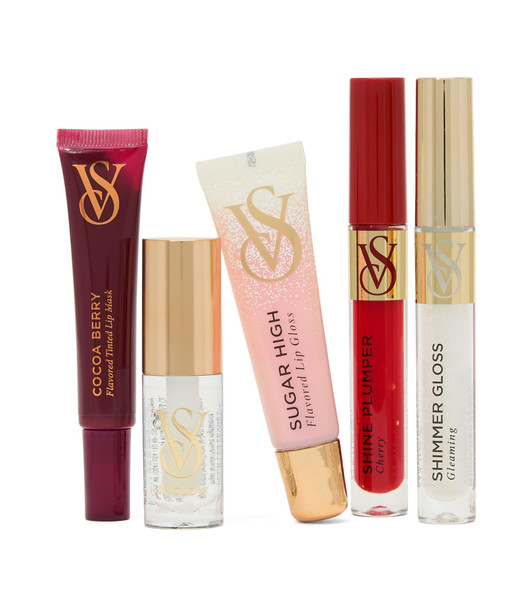 VictoriaS Secret Assorted Lip Gloss Set Flavored Gloss For Women 5 Piece