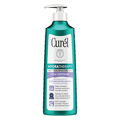 Curel Hydra Therapy Itch Defense Moisturizer Wet Skin Lotion and Ultra Healing 12 Ounce