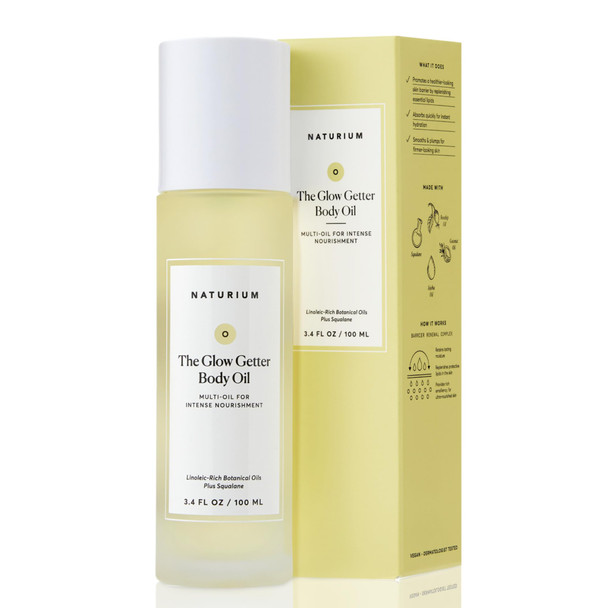 Naturium The Glow Getter Body Oil MultiOil For Intense Nourishment Hydrating and 3.4 Oz