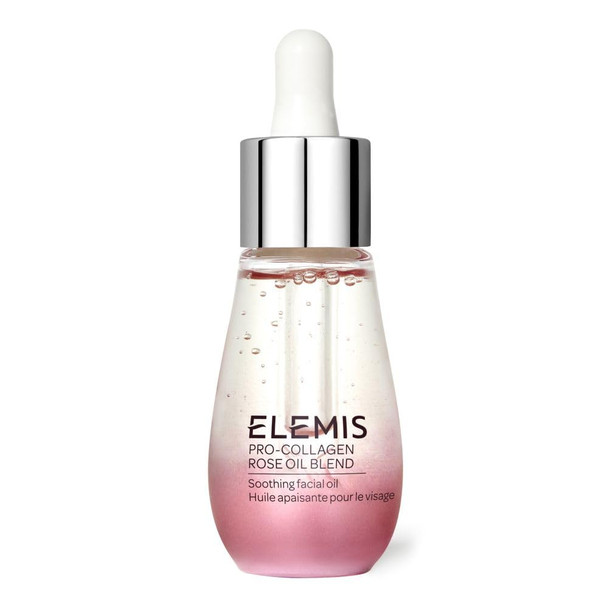 Elemis ProCollagen Rose Facial Oil Blend Lightweight Daily Facial Oil Soothes Nourishes 15 Ml