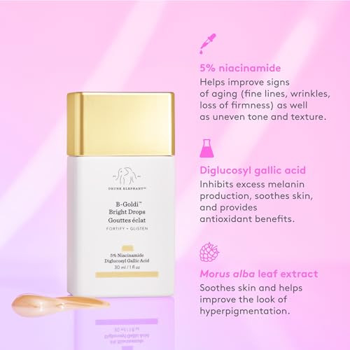 Drunk Elephant BGoldi Bright Drops / Illuminating Color Serum Drops Clean Clinical Skincare Serum Drops Clean Clinical 30 Ml