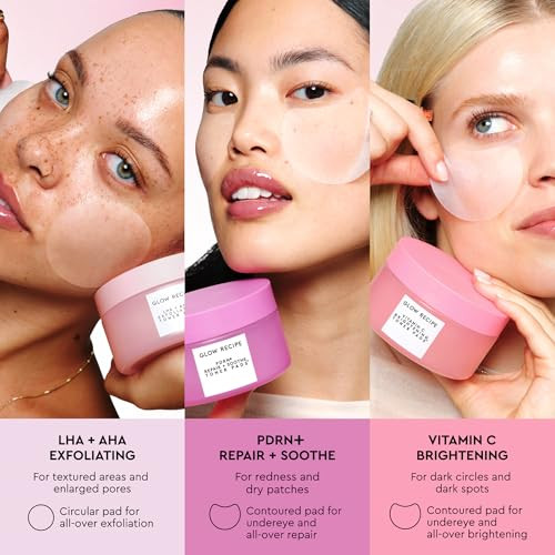 Glow Recipe Toner Pads Kit Trial Set Korean Toner Pad Kit With Exfoliating 12Piece