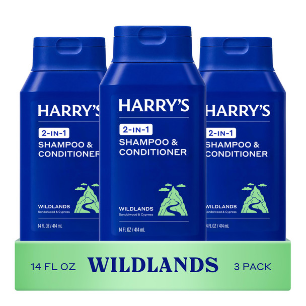HarryS MenS 2 In 1 Shampoo And Conditioner For All Hair Types 14 Fl Oz 3 Pack