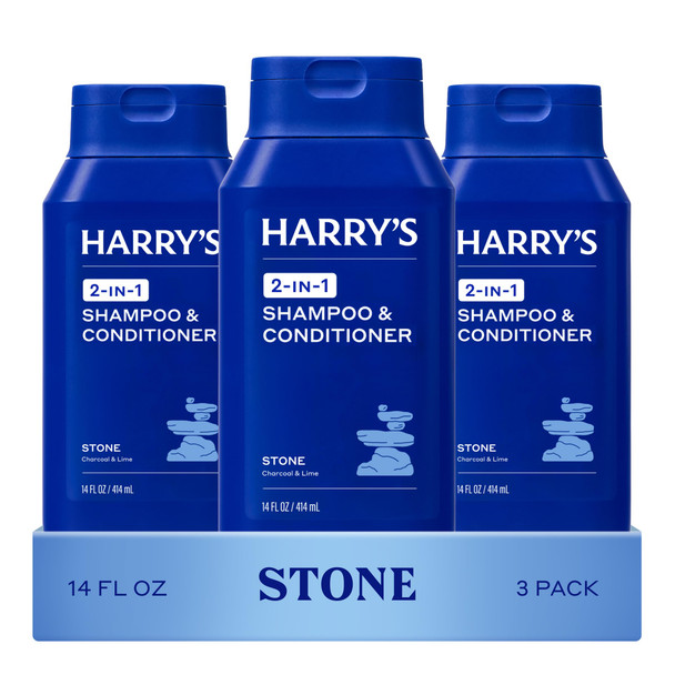 HarryS MenS 2 In 1 Shampoo And Conditioner For All Hair Types 14 Fl Oz 3 Pack