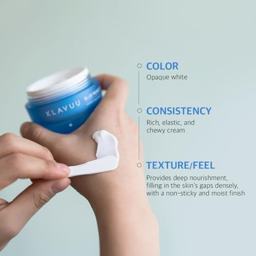 Klavuu Blue Pearlsation Marine Aqua Enriched Cream Hypoallergenic Deep Moisturizer With Apple 1.69 Floz