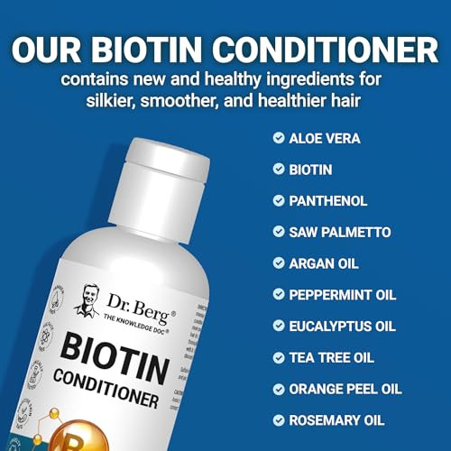Dr. Berg Nutritionals Biotin Conditioner For Men and Women Improved HighPerformance Formula Independently Tested 8 Fl Oz