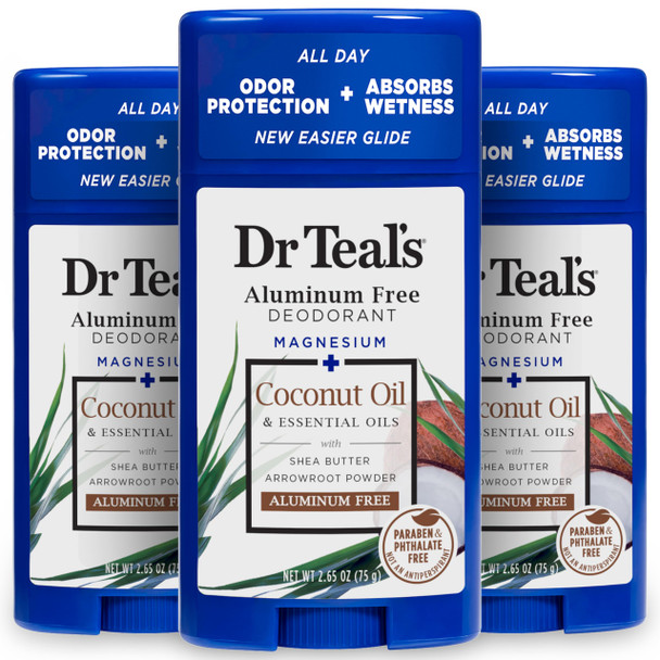 Dr TealS Aluminum Deodorant Lavender Vanilla With Essential Oils Pack Of 3 2.65 Oz Pack Of 3