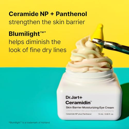 Dr.Jart+ Ceramidin Korean Eye Cream With Ceramides Hydrates Strengthens Skin Barrier and 0.5 Fl Oz