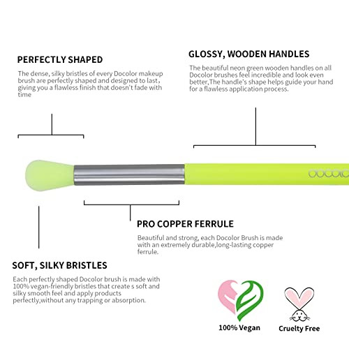 Docolor Makeup Brushes Cleaner Set + Eye Makeup BrushesSoft Synthetic Hairs Professional Makeup Brushes Cleaner Set 15Piece