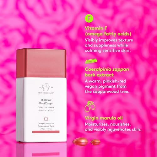 Drunk Elephant OBloos Rosi Drops / PeachyPink Color Serum Drops Clean Clinical Skincare Serum Drops Clean Clinical 30 Ml