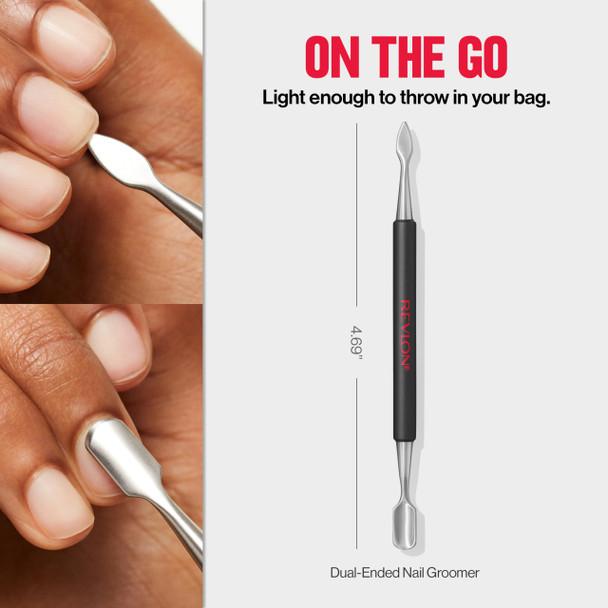 Revlon Expert DualEnded Nail Groomer Stainless Steel Manicure Tool Clean Under Fingernails 1 Count