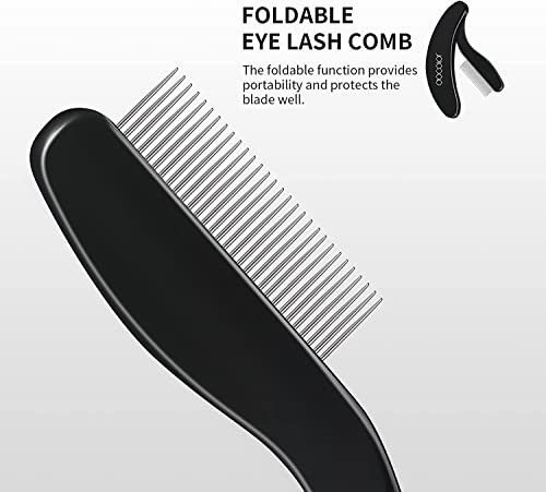 Docolor Eyelash Curler + Foldable Eyelash Comb Portable Lash Curler With 1 Eyelash Curler