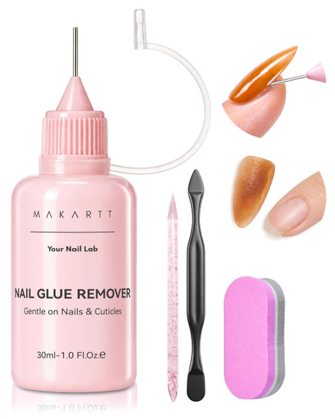Makartt Jojoba Oil Press On Nail Glue Remover 30Ml2 AcetoneFree HemaFree Debonder
