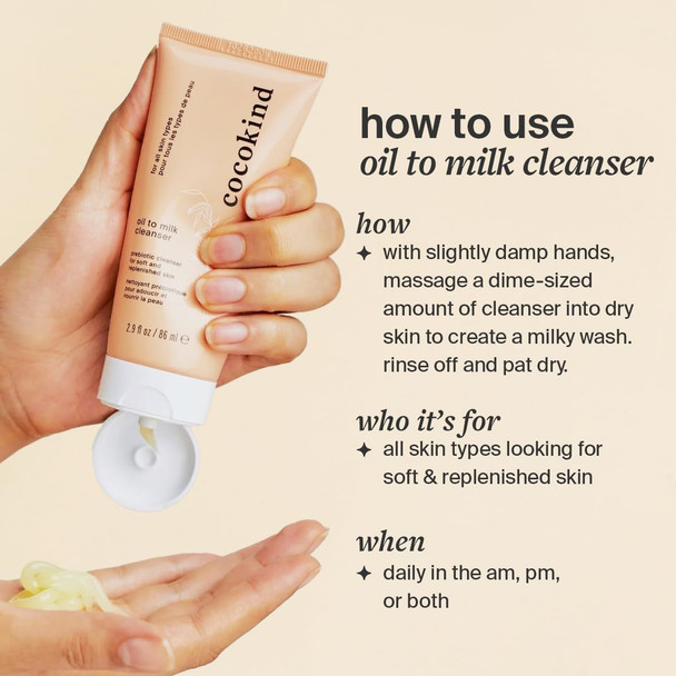 Cocokind Oil To Milk Face Wash Oil Based Cleanser And Oil Makeup
