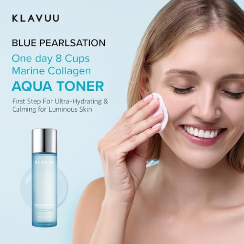 Klavuu Blue Pearlsation One Day 8 Cups Marine Collagen Aqua Toner Deeply 4.73 Floz