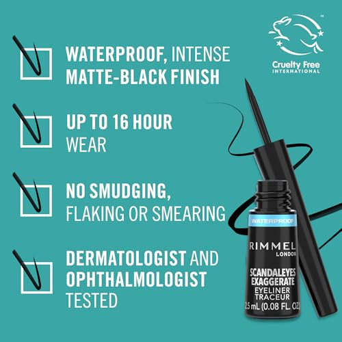 Rimmel Exaggerate Liquid Eye Liner Glossy Black
