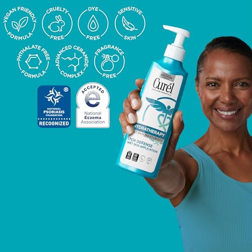 Curel Hydra Therapy Itch Defense Moisturizer Wet Skin Lotion With Advanced Ceramide 12 Oz