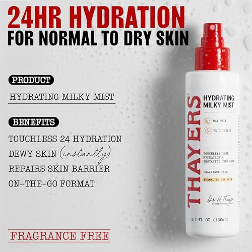 Thayers Milky Mist With Oat Milk and 7% Glycerin Facial Spray For 4.4 Fl Oz