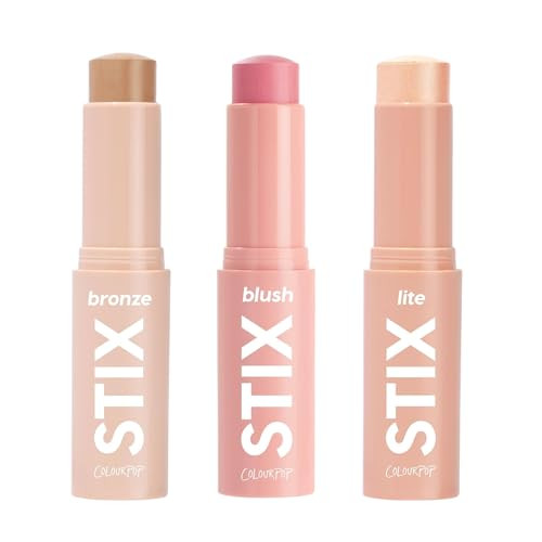 Colourpop Sculpt and Glow Trio Cream Bronzer Stick Laguna Beach Blush Stix Pop Sculpt And Glow Trio Cr 0.28 Oz