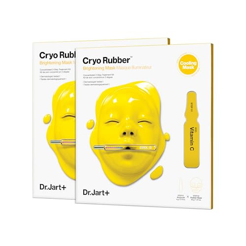 Dr.Jart+ Cryo Rubber Brightening Korean Face Mask With Niacinamide Korean Skin Care Pack Of 2