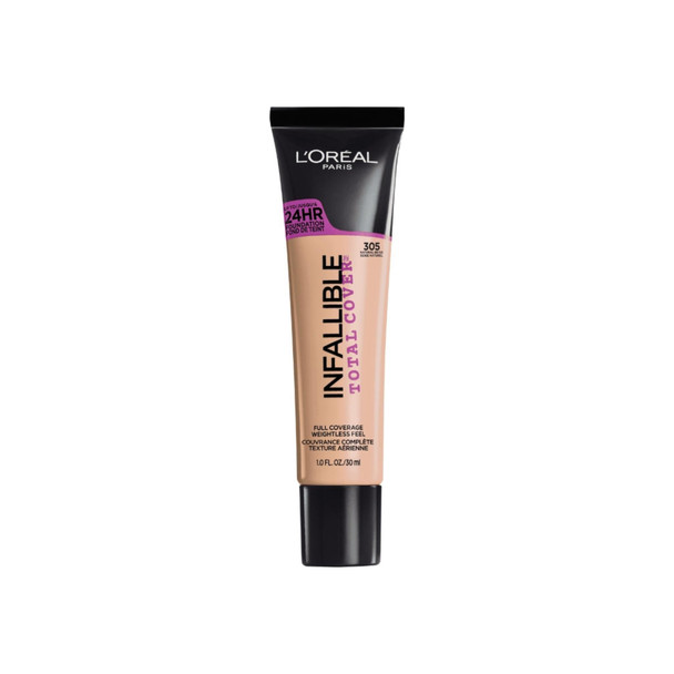 L'Oreal Infallible Total Cover Foundation, Natural Beige 1 oz