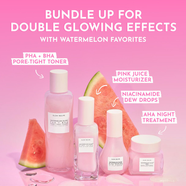 Glow Recipe Watermelon Glow Aha Night Treatment Travel Size Overnight Mask Aha Exfoliating 25 Ml