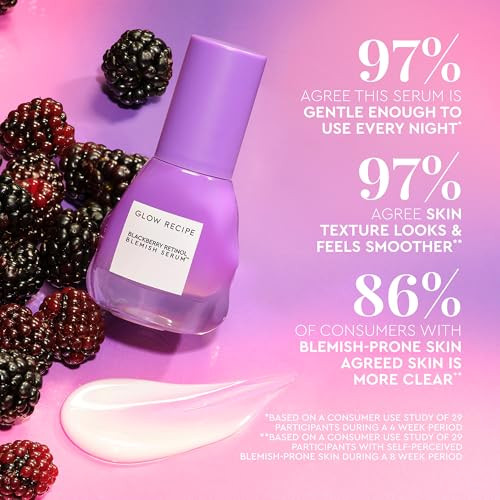 Glow Recipe Gentle Blackberry Retinol Serum Korean Retinol Night Serum For Sensitive Skin 30Ml