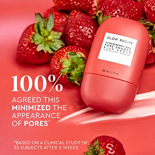 Glow Recipe Strawberry Bha Serum Primer SiliconeFree Blurring Matte Primer Pore Minimizing Face 30Ml