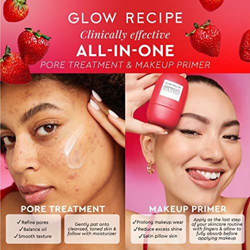 Glow Recipe Strawberry Bha Serum Primer SiliconeFree Blurring Matte Primer Pore Minimizing Face 30Ml