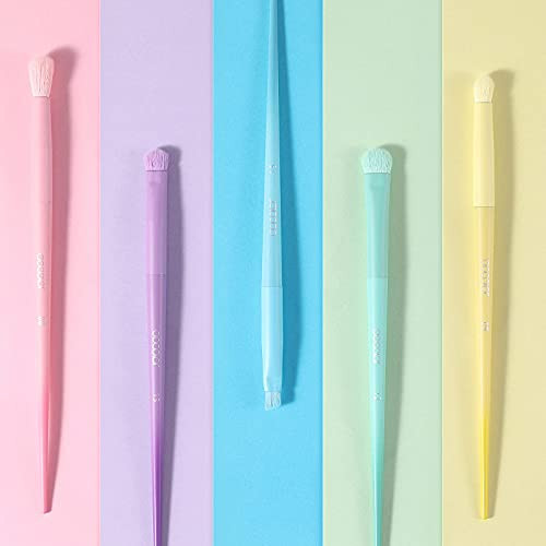 Docolor Colorful Makeup Brushes Set With Eyelash Comb Curler Eyelash Separator Mascara Ful Makeup Brushes Set With 17Piece
