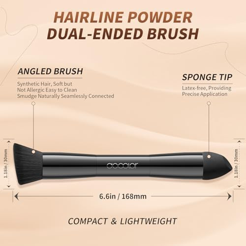 Docolor DualEnded Hairline Powder Brush Hair Contour Brush With Tip Makeup Dualended Hairline Powder B
