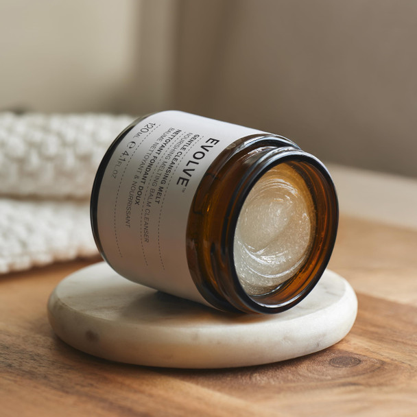 Evolve Organic Beauty Gentle Cleansing Melt Balm Soothe Hydrate Remove Make Up Nourish Baobab 4.1 Oz