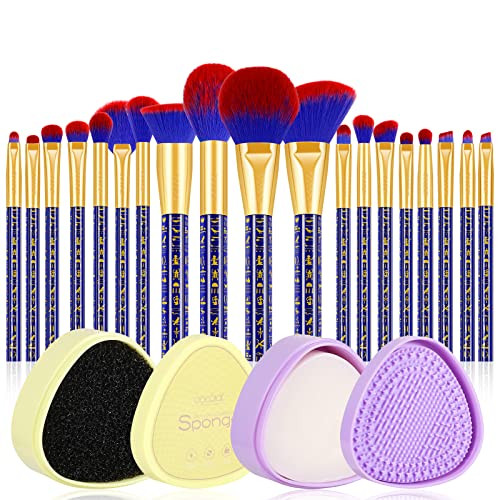 Docolor Bastet Cat Makeup Brush Set + Makeup Brushes Cleaner SetPremium Synthetic Removal 19Pcs